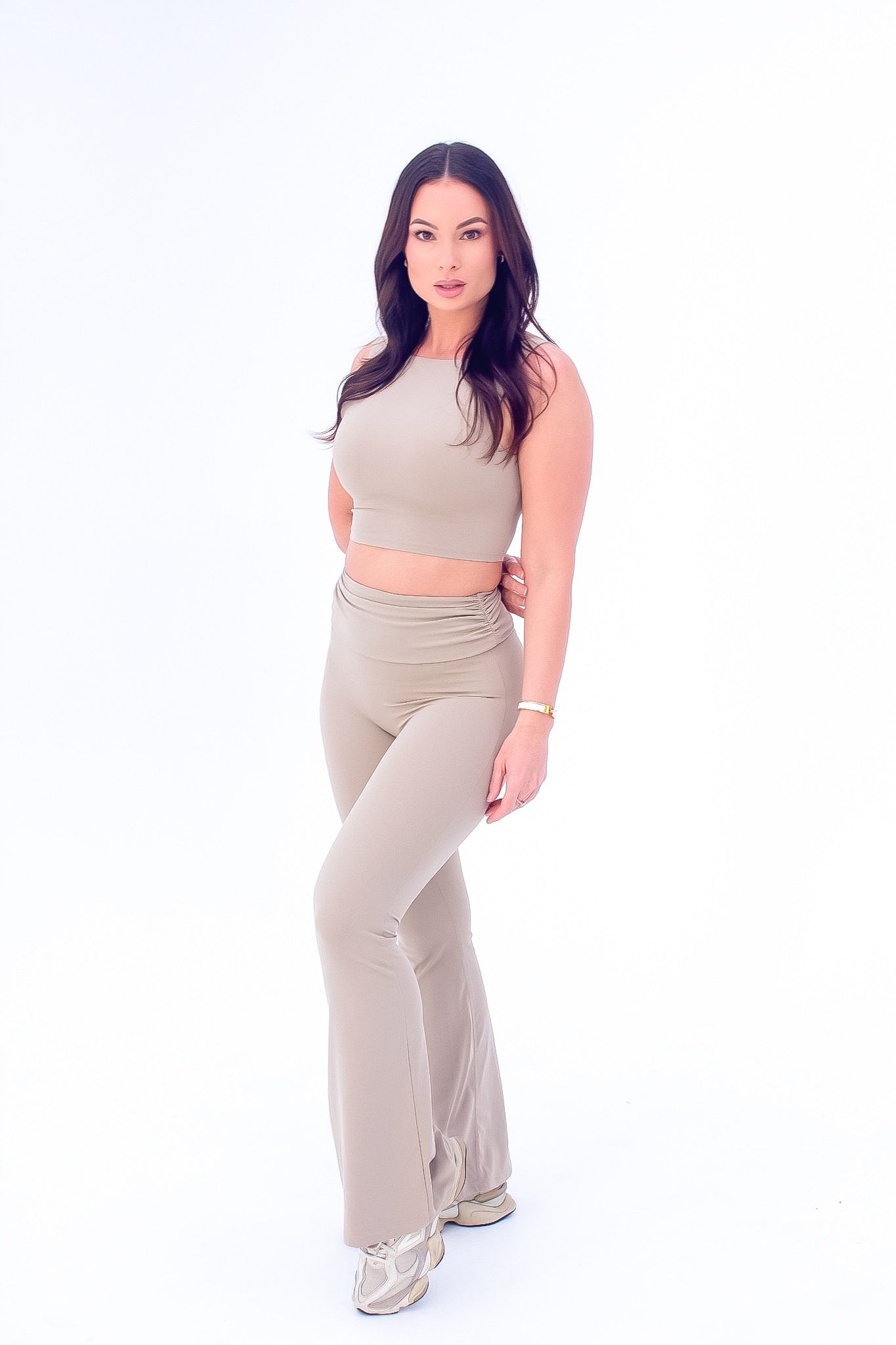 Mila Foldable Flare Leggings - Kaluah Boutique